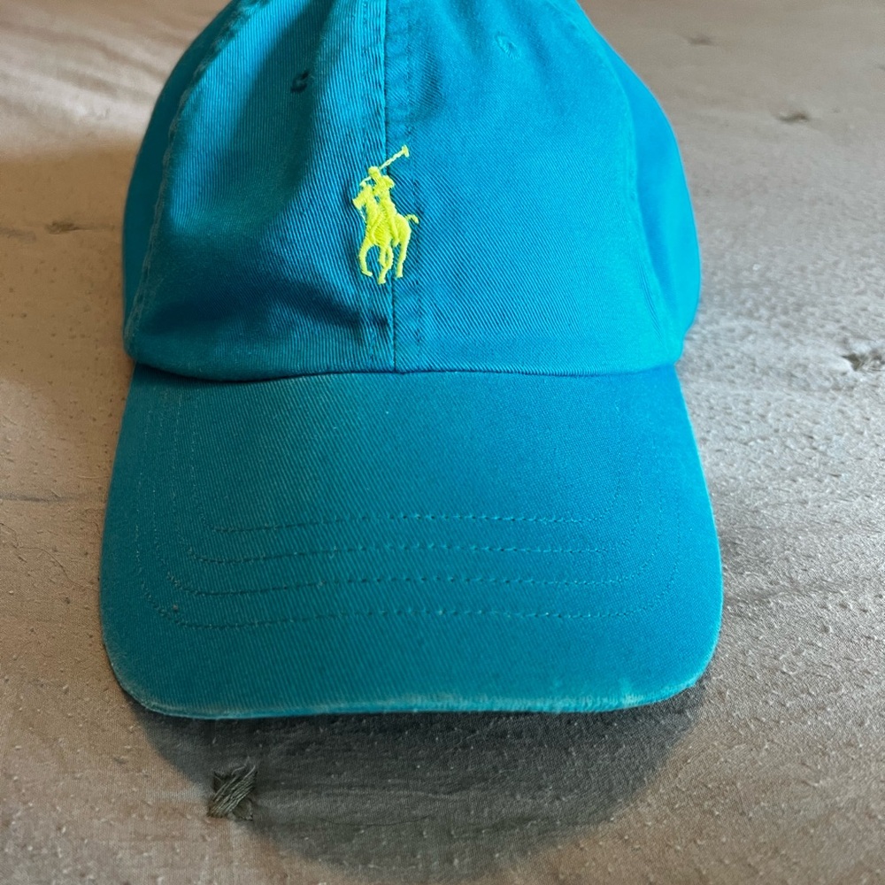 Polo by Ralph Lauren Turquoise Hat with Yellow Logo